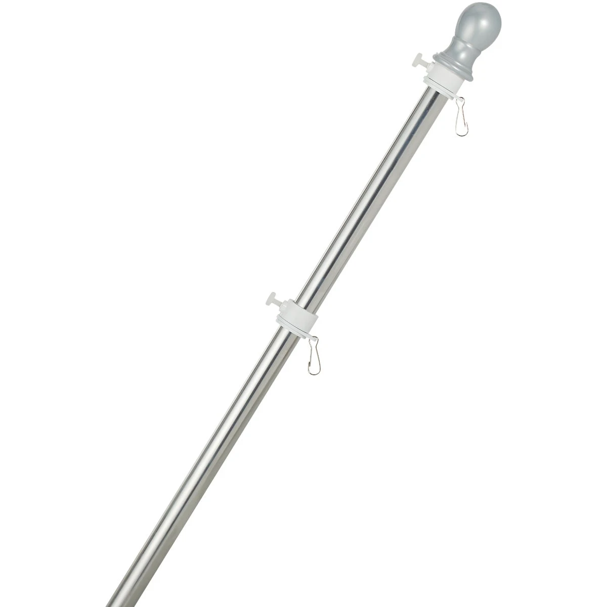 5 Foot Brushed Aluminum Flag Pole With Unfurler And Mounting Hardware