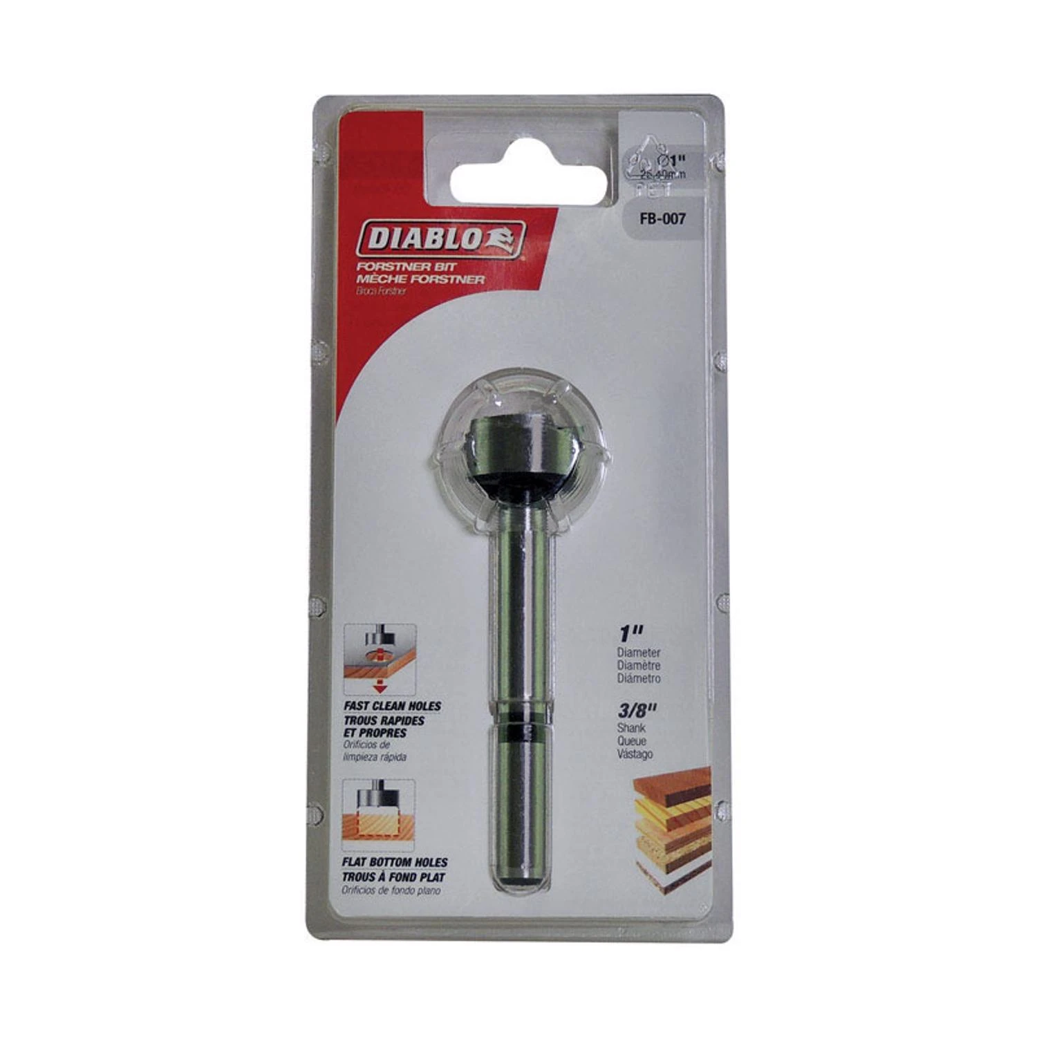 1 In. X 3-1/2 In. High Speed Steel Forstner Drill Bit Round Shank