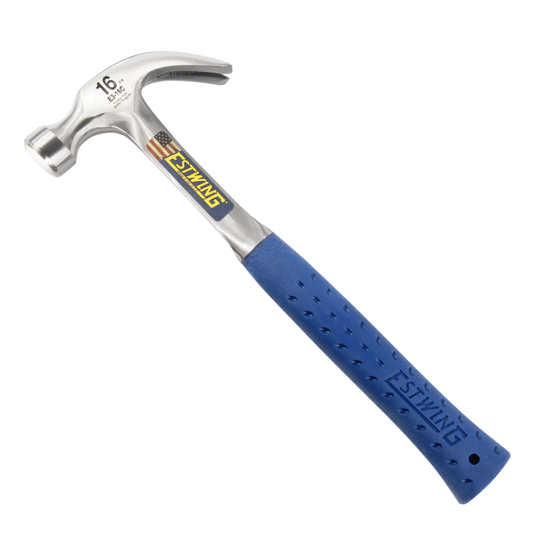 16 Ounce Steel Claw Hammer With Durable Steel Head And Comfortable Grip