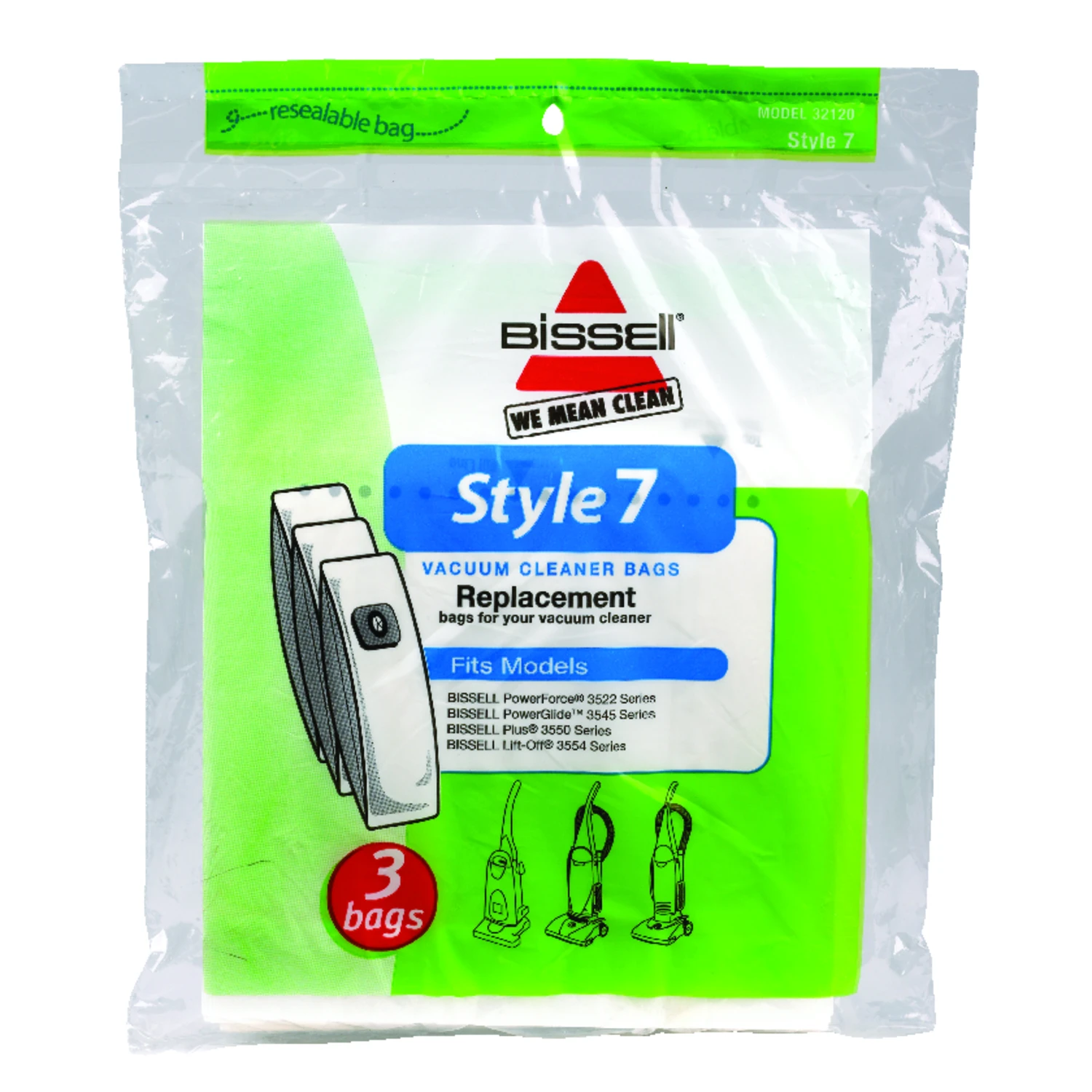Vacuum Cleaner Bags, Style 7, 3-pk.