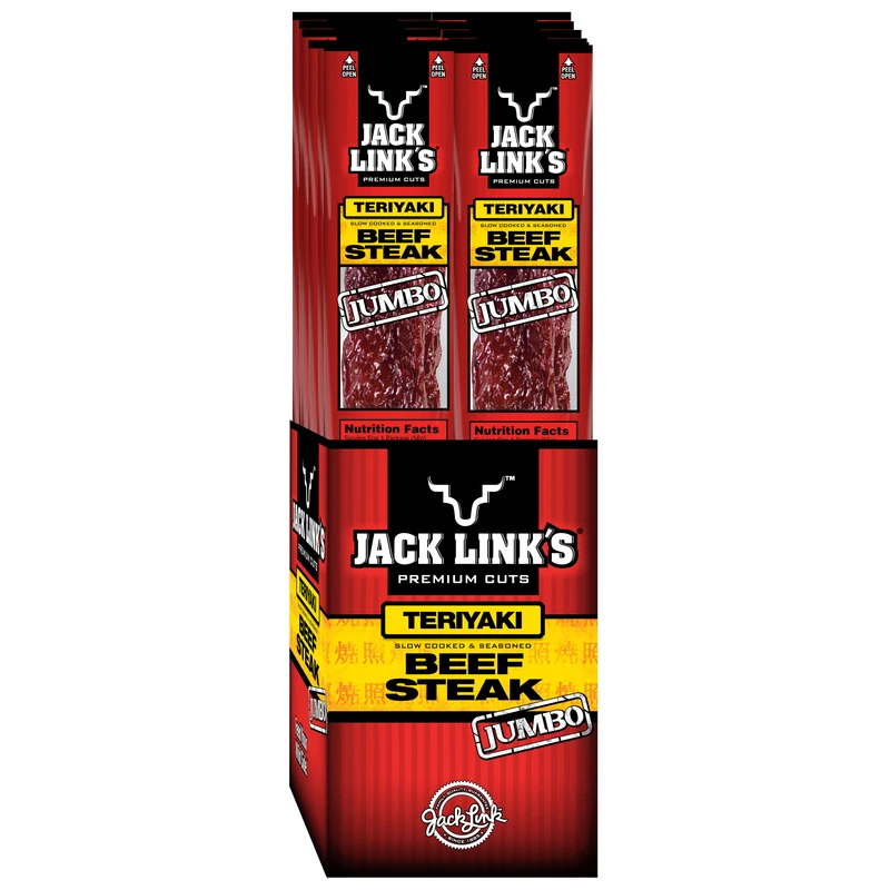 Teriyaki Beef Steak Meat Snack, 2 Ounce Package