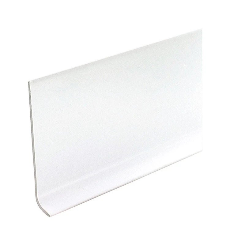 2.5 Inch By 4 Foot Snow White Vinyl Wall Base Molding