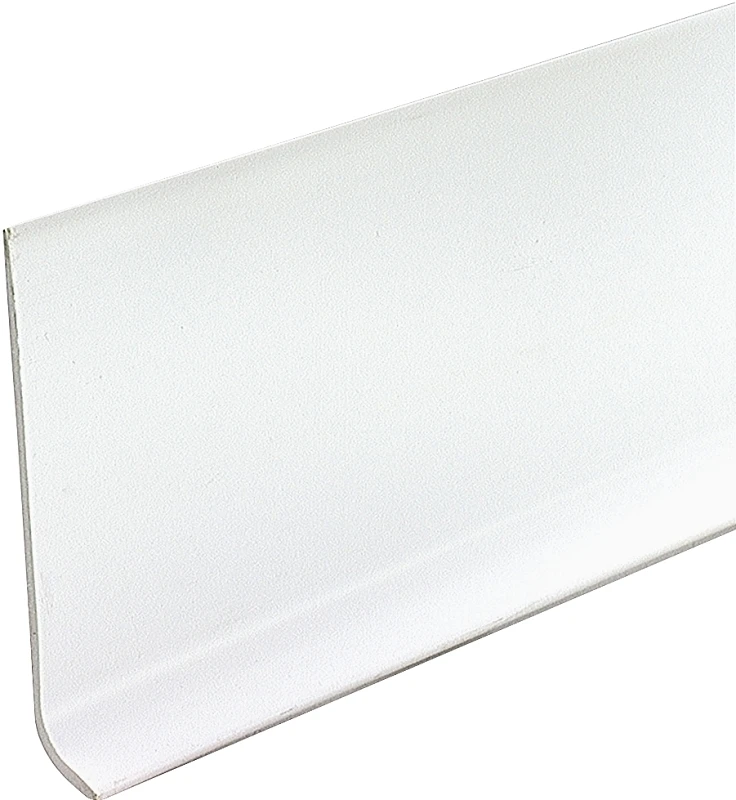 4 Inch By 4 Foot Snow White Vinyl Wall Base Molding
