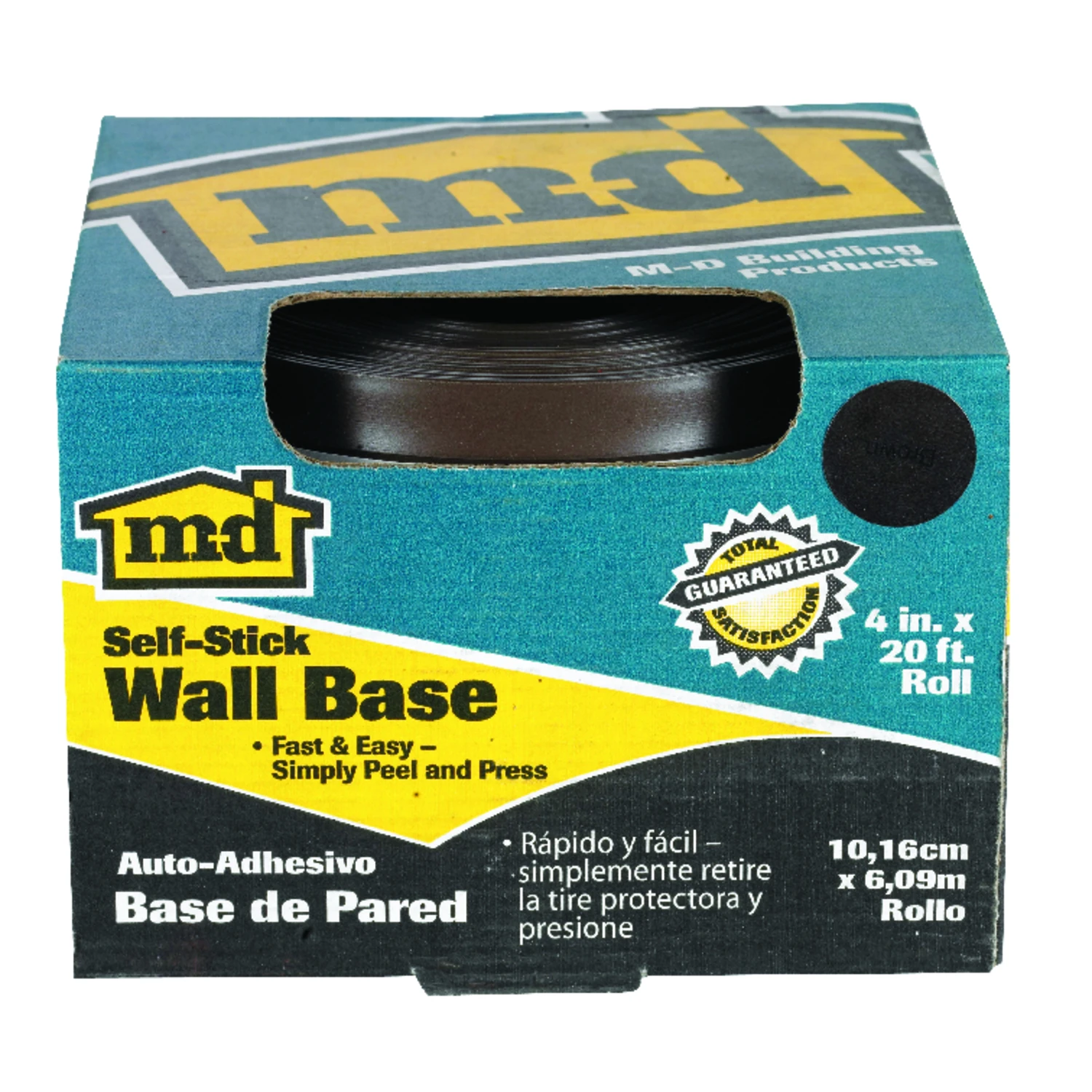 4 Inch By 20 Foot Brown Vinyl Wall Base Molding