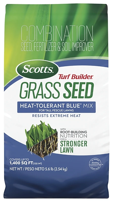Turf Builder Heat-tolerant Blue Mix Grass Seed For Tall Fescue Lawns, 5.6 Pounds, Covers 465 Square Feet