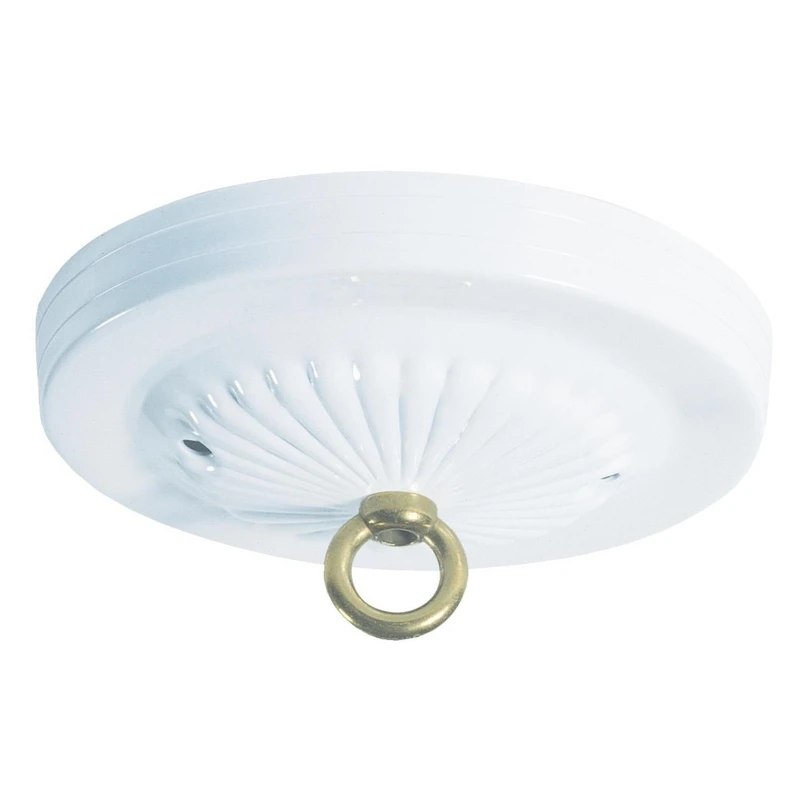 5 In. White Traditional Ceiling Fan Canopy Kit Model 70056