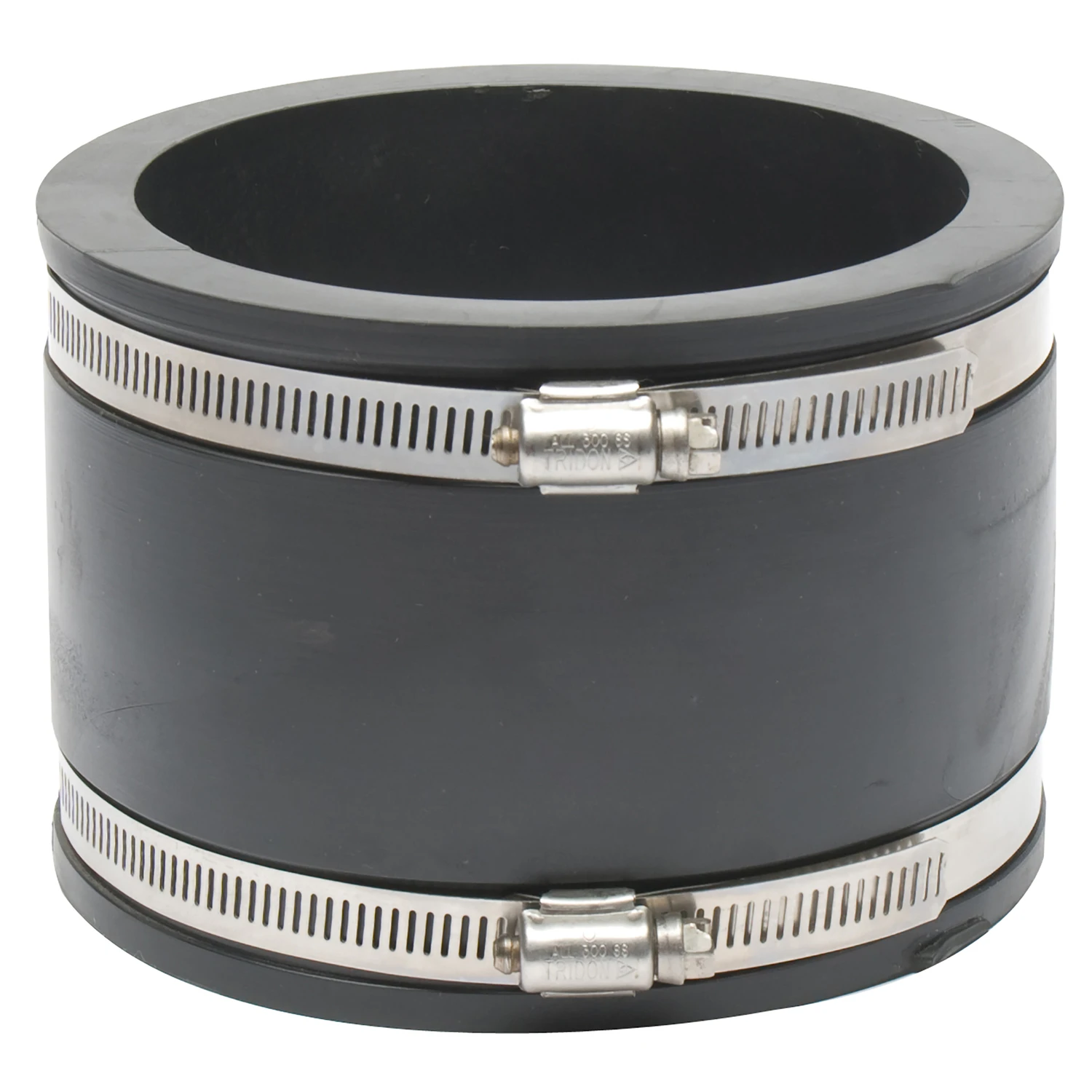 Pipe Fitting, Clay Pipe Flexible Coupling, 4 X 4 In.