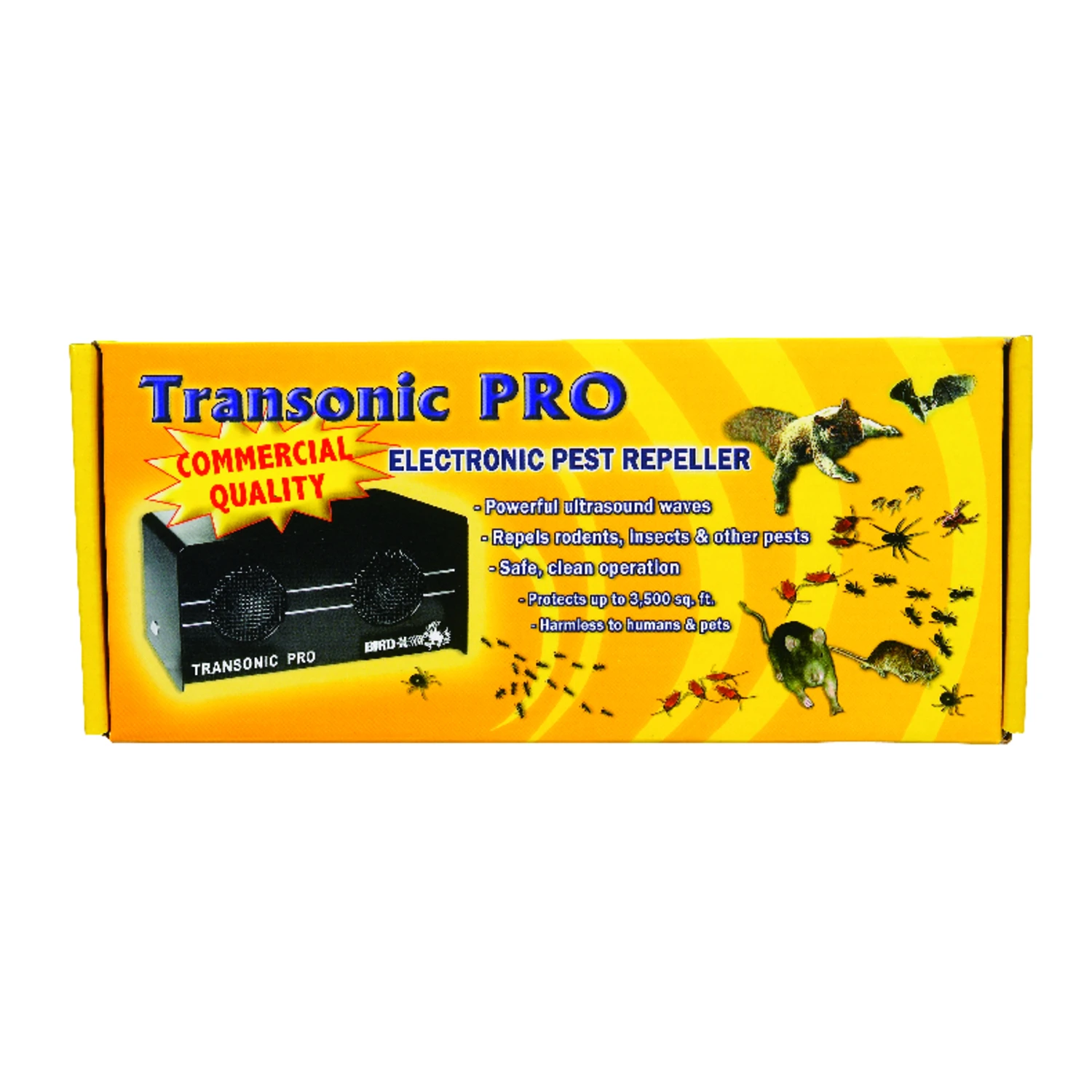 Transonic Pro Ultrasonic Pest Repeller For Indoor Use, 3500 Sq. Ft. Coverage, Model Tx-pro