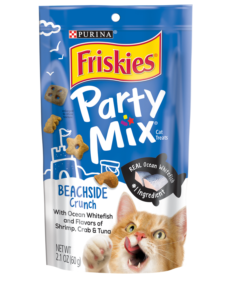 Cat Treats Beachside Party Mix Flavor 2.1 Ounce Resealable Pouch