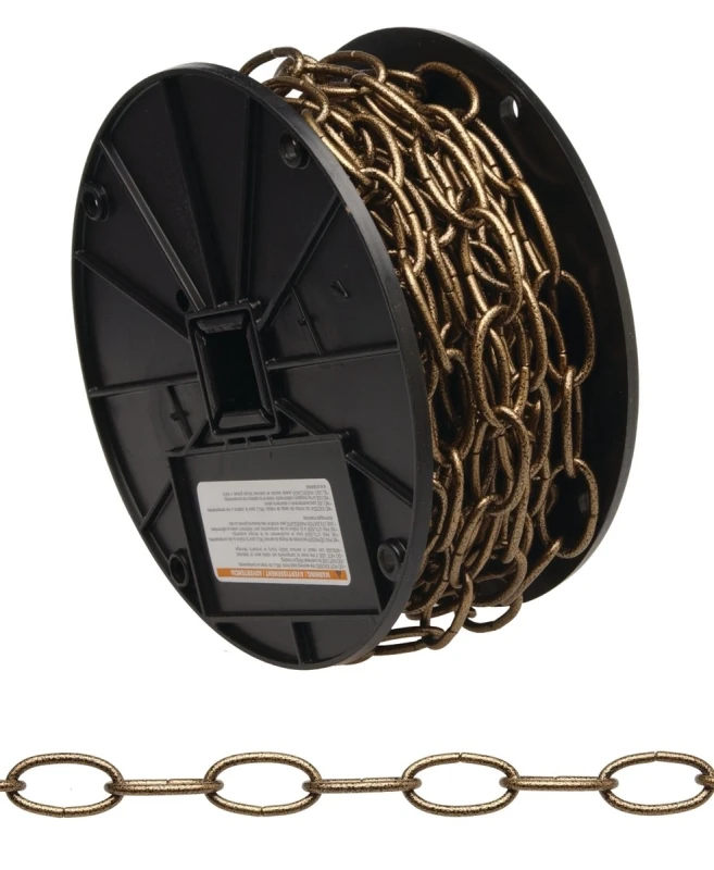 #10 40 Ft. Brushed Nickel Metal Craft Chain - 35 Lb Load Capacity Sold By The Foot