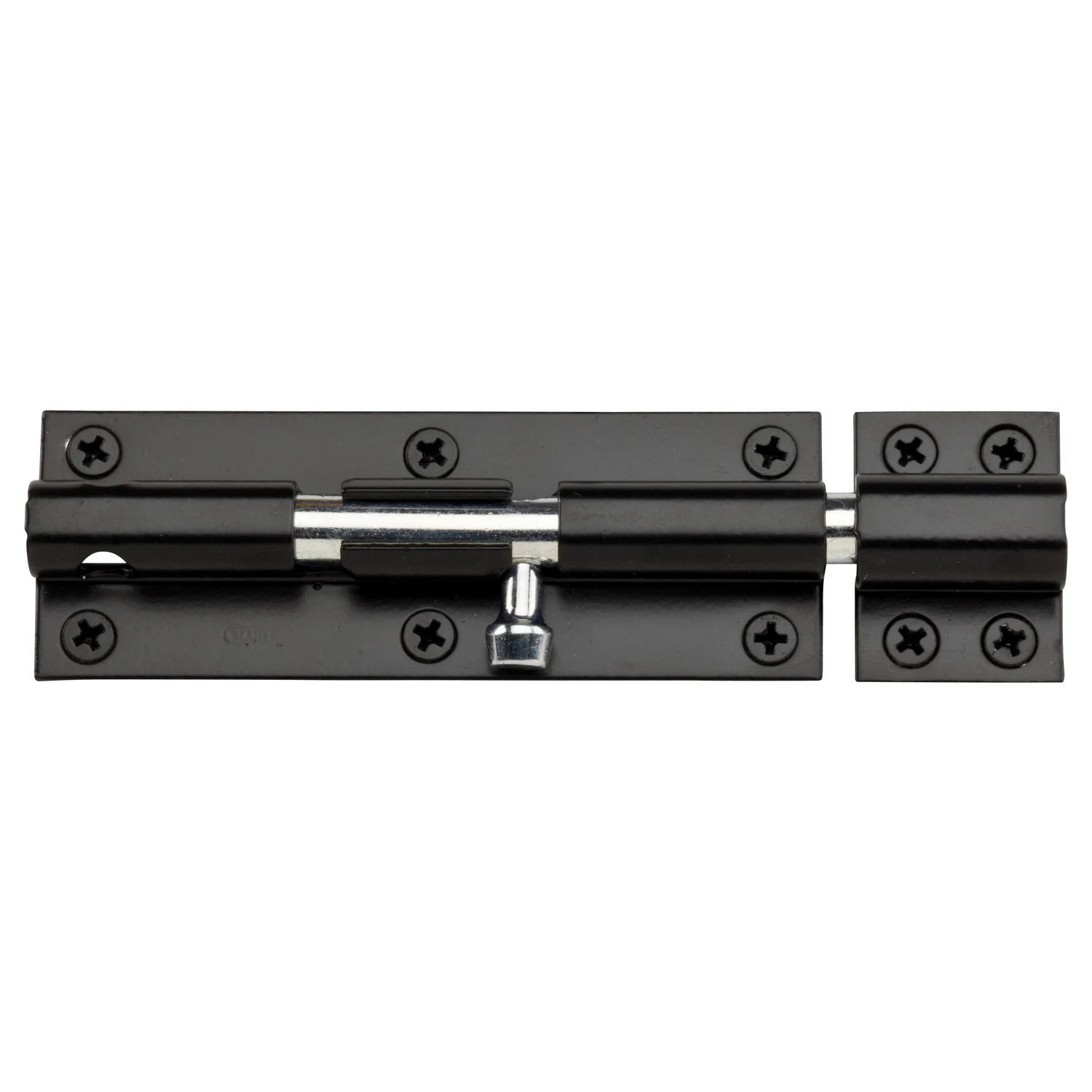 Barrel Bolt, Black, 6 In.