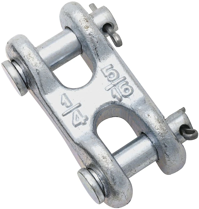 Double Clevis Connecting Link, Zinc Plated, Fits 1/4 Inch And 5/16 Inch Chains