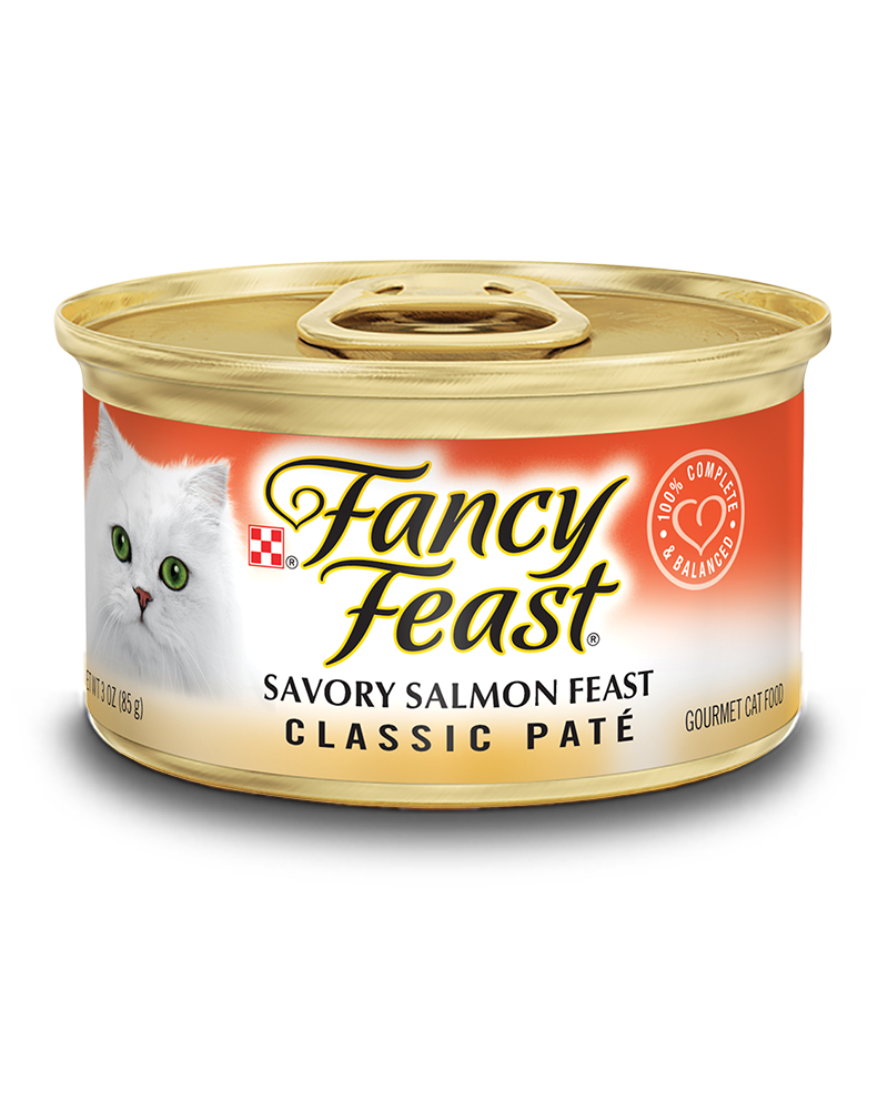 Cat Food Salmon Flavor Wet Food 3 Ounce Can