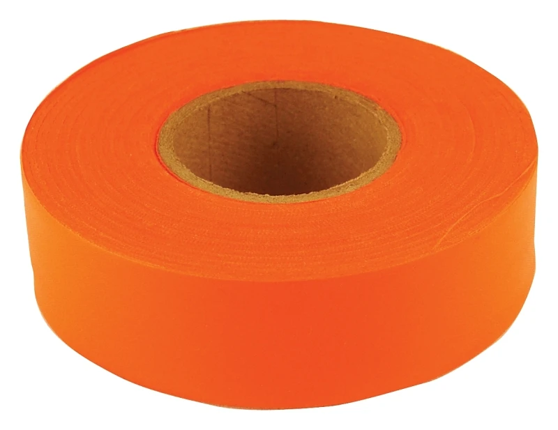 Orange Flagging Boundary Tape, 300 Feet Length, High Visibility Safety Marking