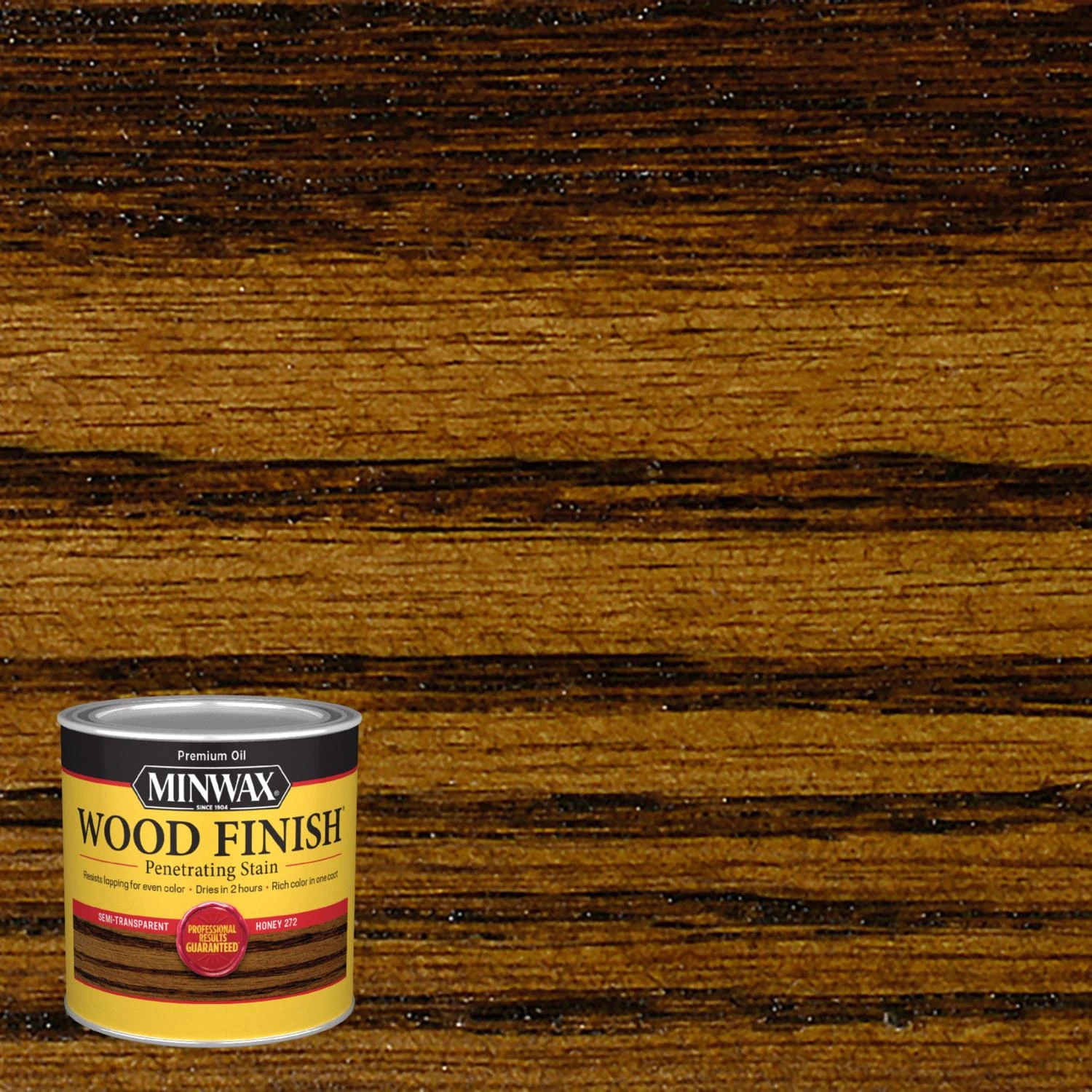 Wood Finish Penetrating Stain In Honey Color, 0.5 Pint Bottle