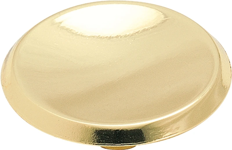 Allison Round Cabinet Knob 1-1/2 In. Dia. 5/8 In. Polished Brass 1 Pk