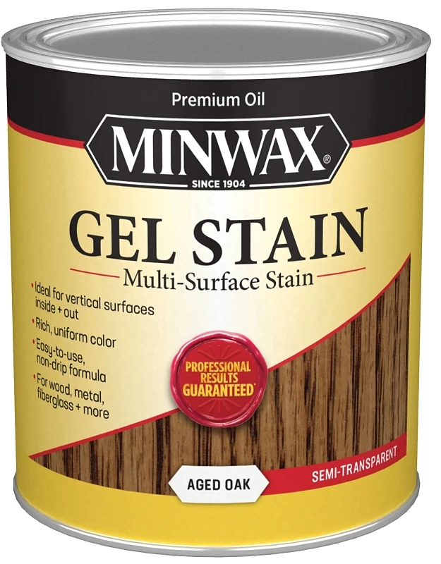 Aged Oak Wood Stain, One Quart Container, Interior And Exterior Use