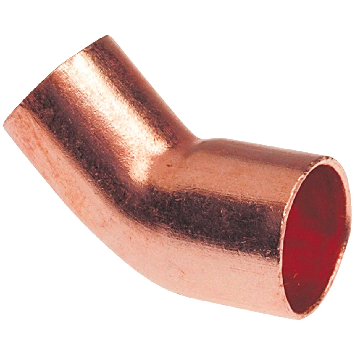 Copper Pipe Elbow, 45 Degree Angle, 1 Inch Female Threaded By Copper Connection