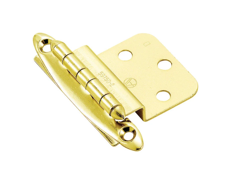 2 In. W X 2-3/4 In. L Polished Brass Steel Decorative Hinge 2