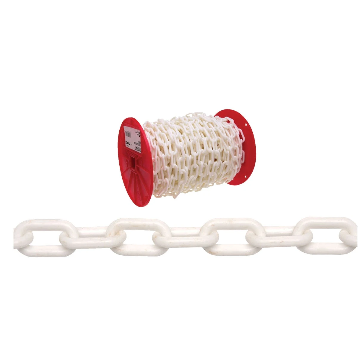 099-0847 White Plastic Chain, #8, 60 Feet Long For Decorative Use Sold By The Foot