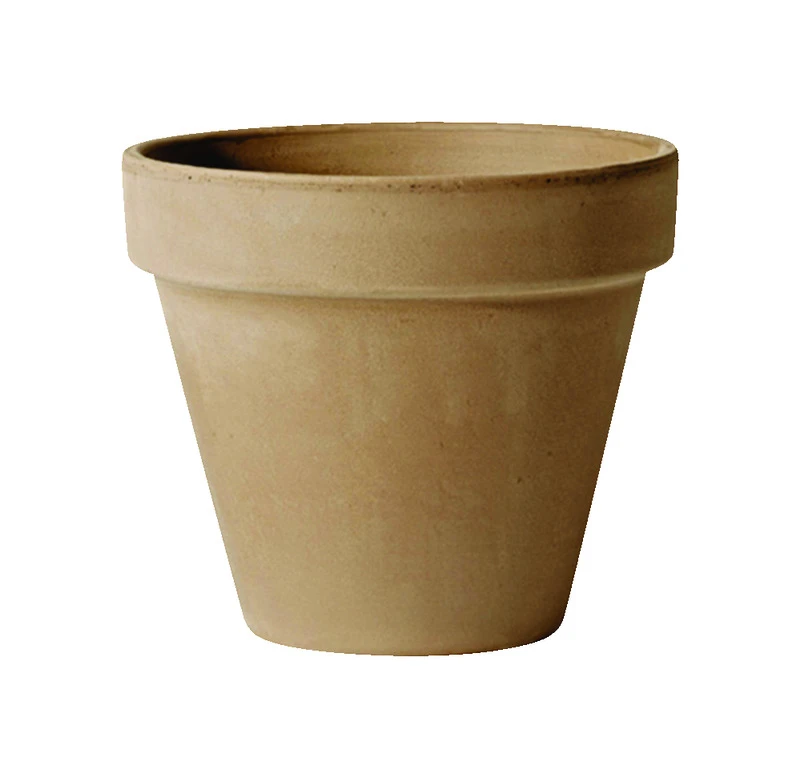 Terra Cotta Clay Pot, Standard, Moka Chocolate Brown, 8-in.