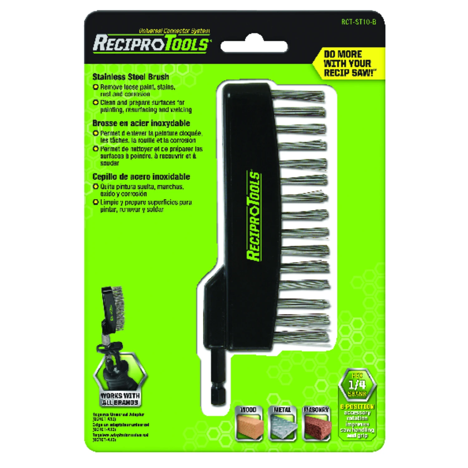 S 4-1/4 In. Stainless Steel Offset Brush 1 Pk