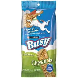 Dog Treats, Busy Chewnola, 4 Oz., 2-pk.