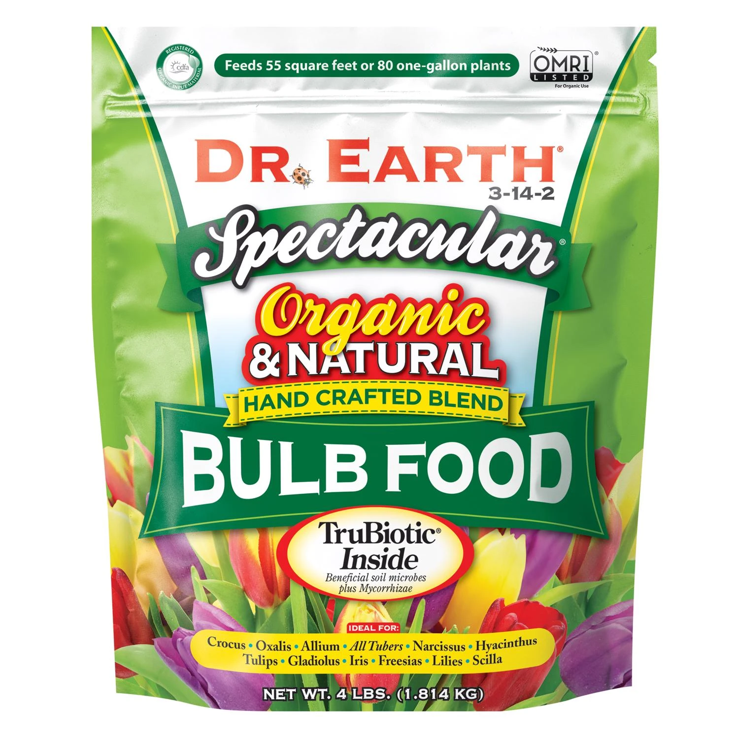 Spectacular Bulb Organic Food Fertilizer, 3-14-2 Nutrient Ratio, 4 Pound Bag