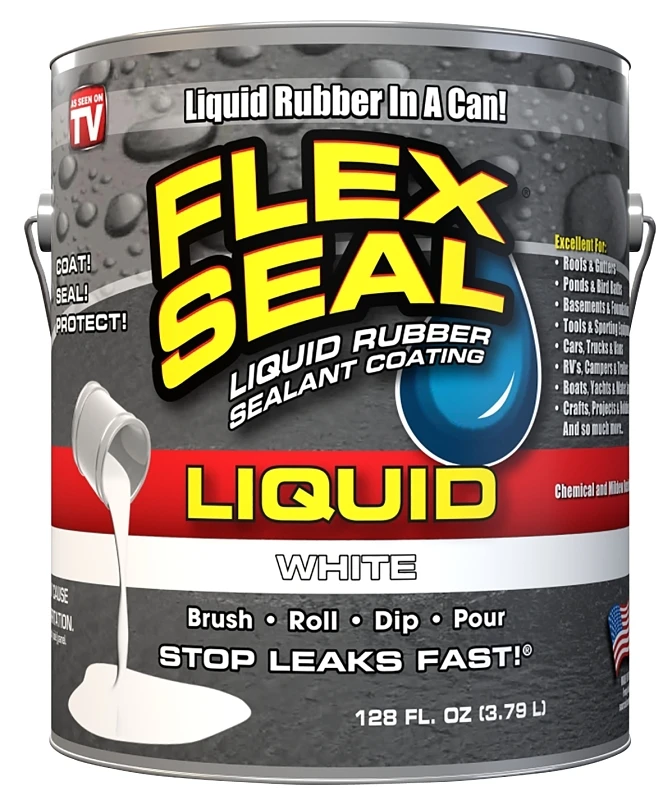 Liquid Rubber Sealant White 1 Gallon Can Waterproof Coating