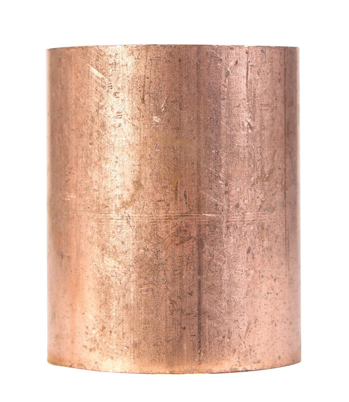Copper Pipe Coupling With Stop, 2 In. Cxc