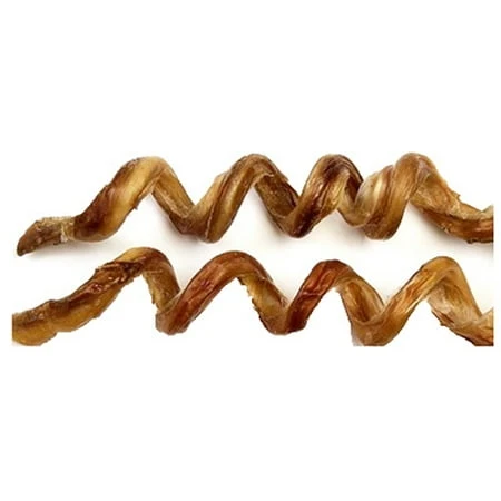 Curly Q Steer Pizzle Dog Treats, 6-8-in.