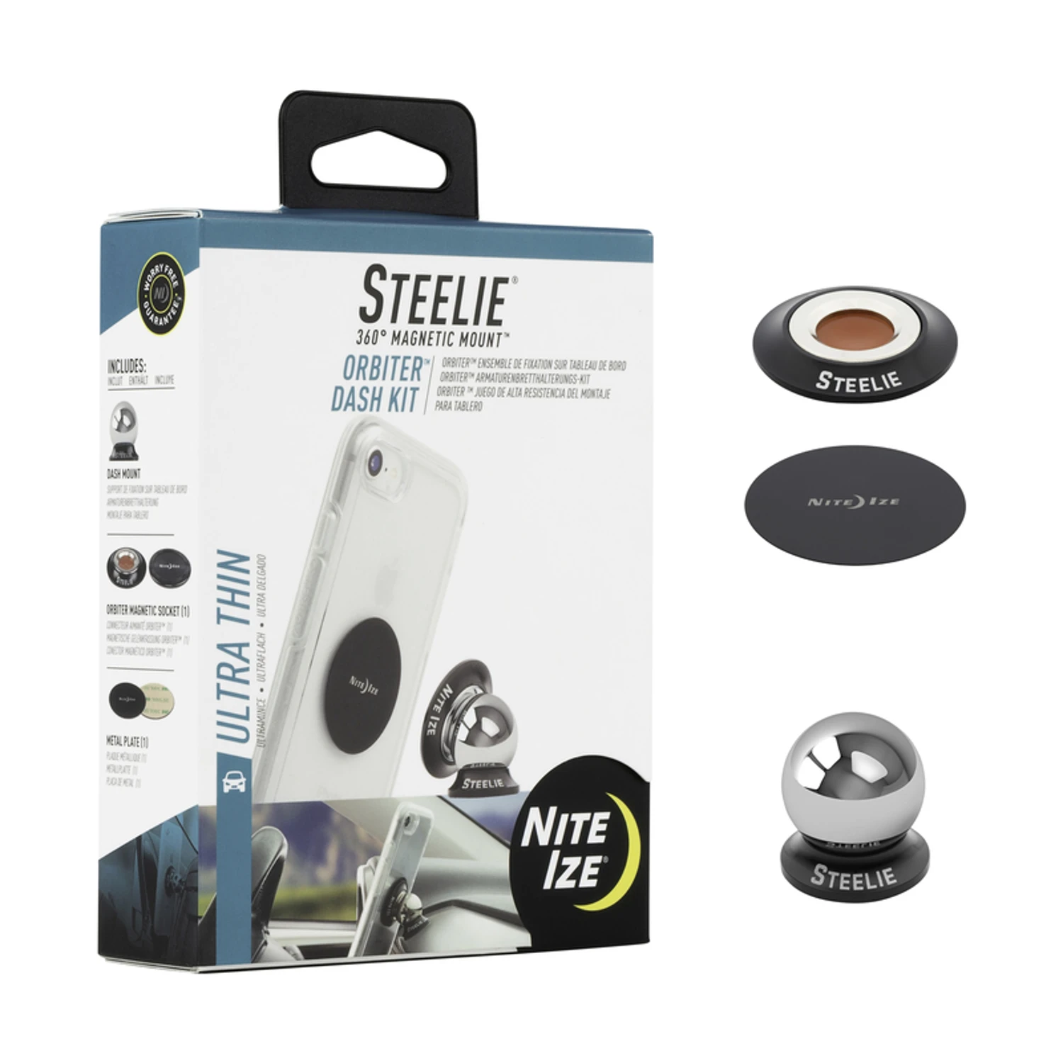 Steelie Orbiter Cell Phone Dash Mount Kit For Vehicle Dashboard