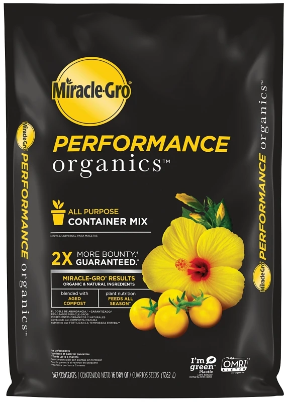Performance Organics Container Soil Mix, 16 Quart, Premium Potting Soil For Plants