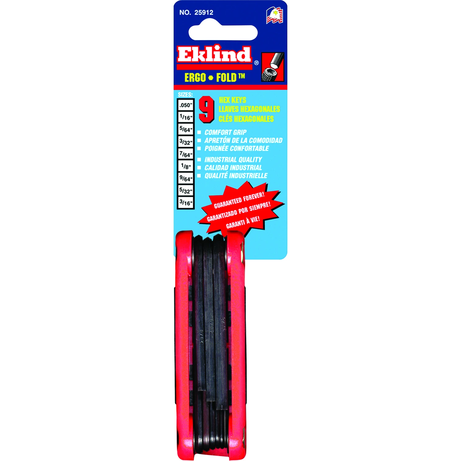 Fold-up Hex Key Set, Small Size, 9 Pieces In One Compact Tool