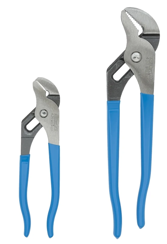 Two Piece Pliers Set With Nine And One Half Inch And Six And One Half Inch Pliers