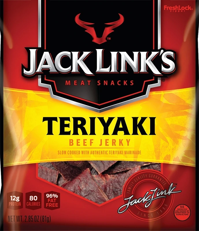 Teriyaki Beef Jerky Snack, 2.85 Ounce Package