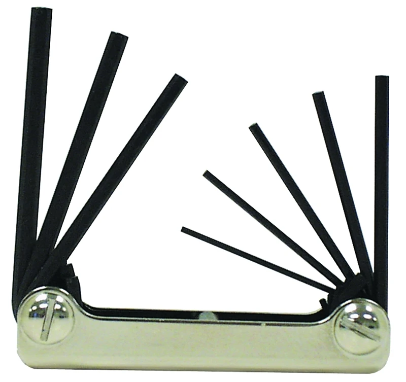 Fold-up Hex Key Set 8-in-1 Multi-size Allen Wrenches Compact Design