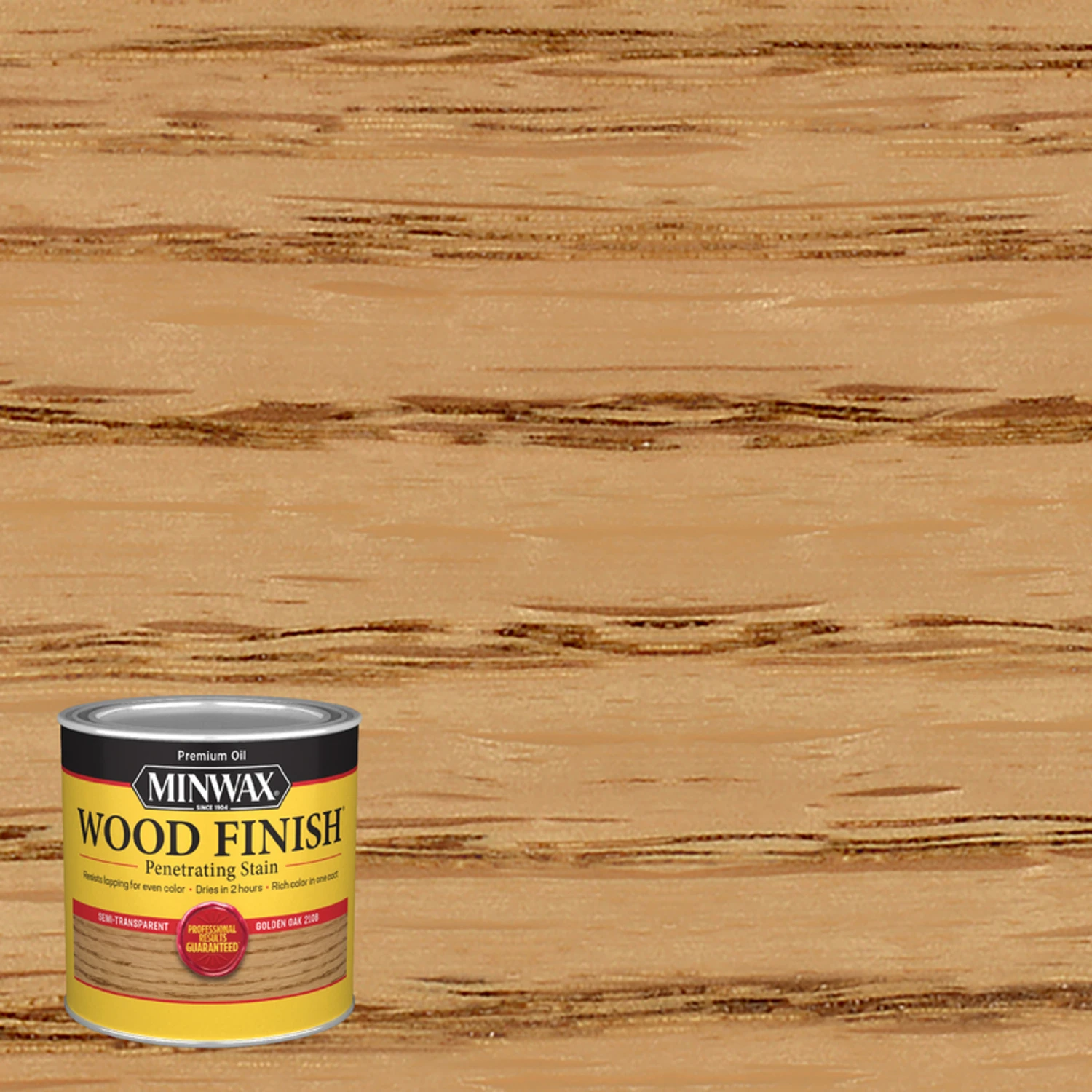 Golden Oak Wood Finish Stain, Half Pint Container