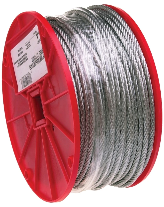 1/8" Galvanized Wire Cable, 340 Lb Load Capacity Sold By The Foot