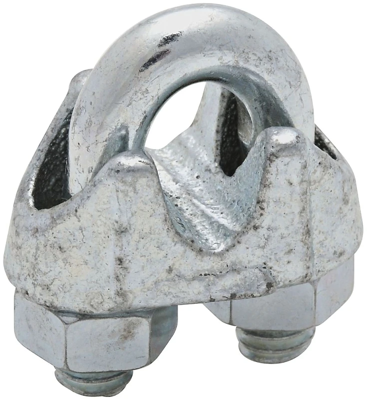 Wire Cable Clamp Zinc Plated Steel 1/4 Inch Size Durable Corrosion Resistant