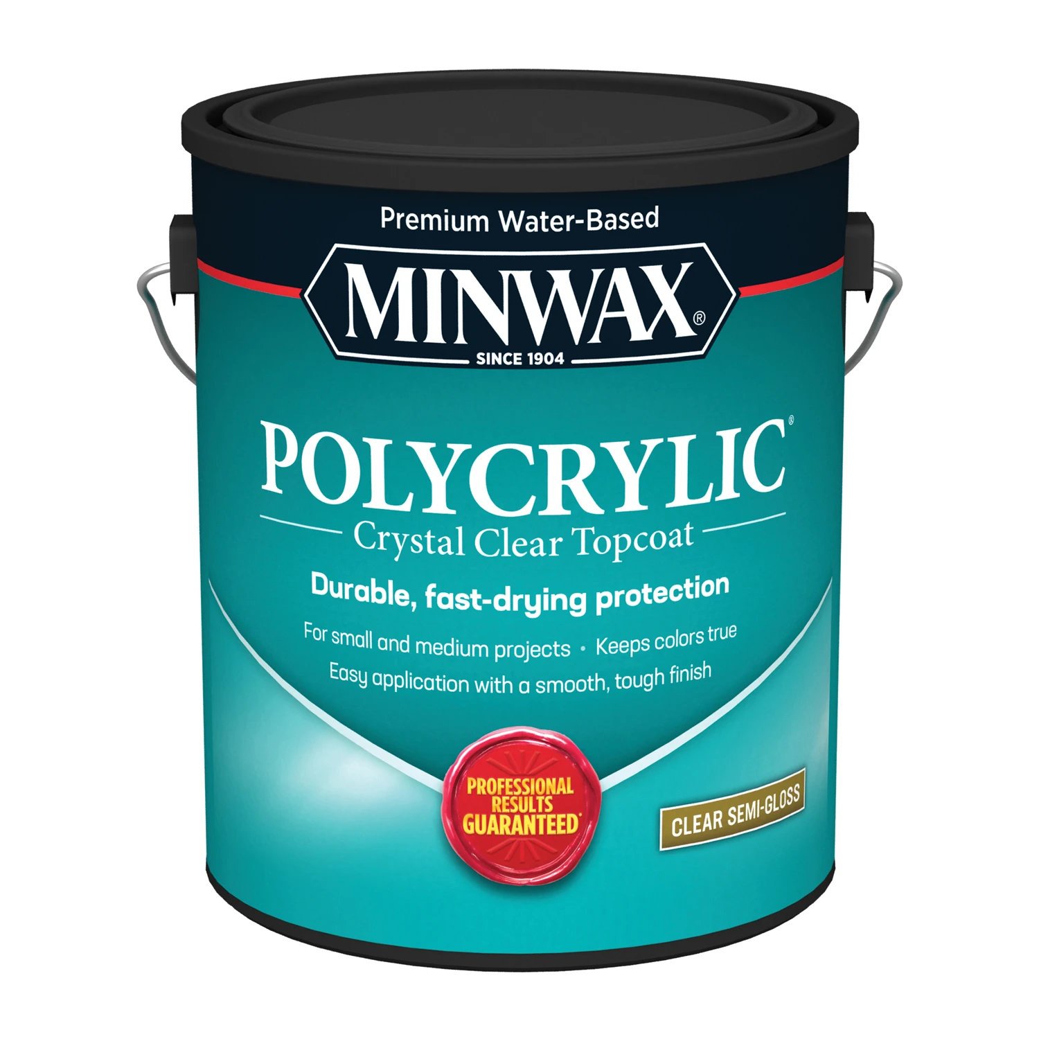 Polycrylic Protective Finish Semi-gloss Clear 1 Gallon Water-based Interior Wood Sealer