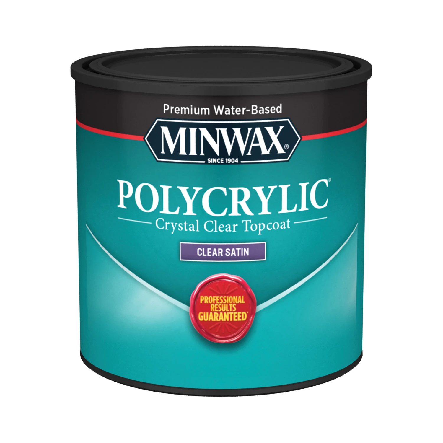 Polycrylic Protective Finish Satin Clear 0.5 Pint Water-based Interior Wood Sealer
