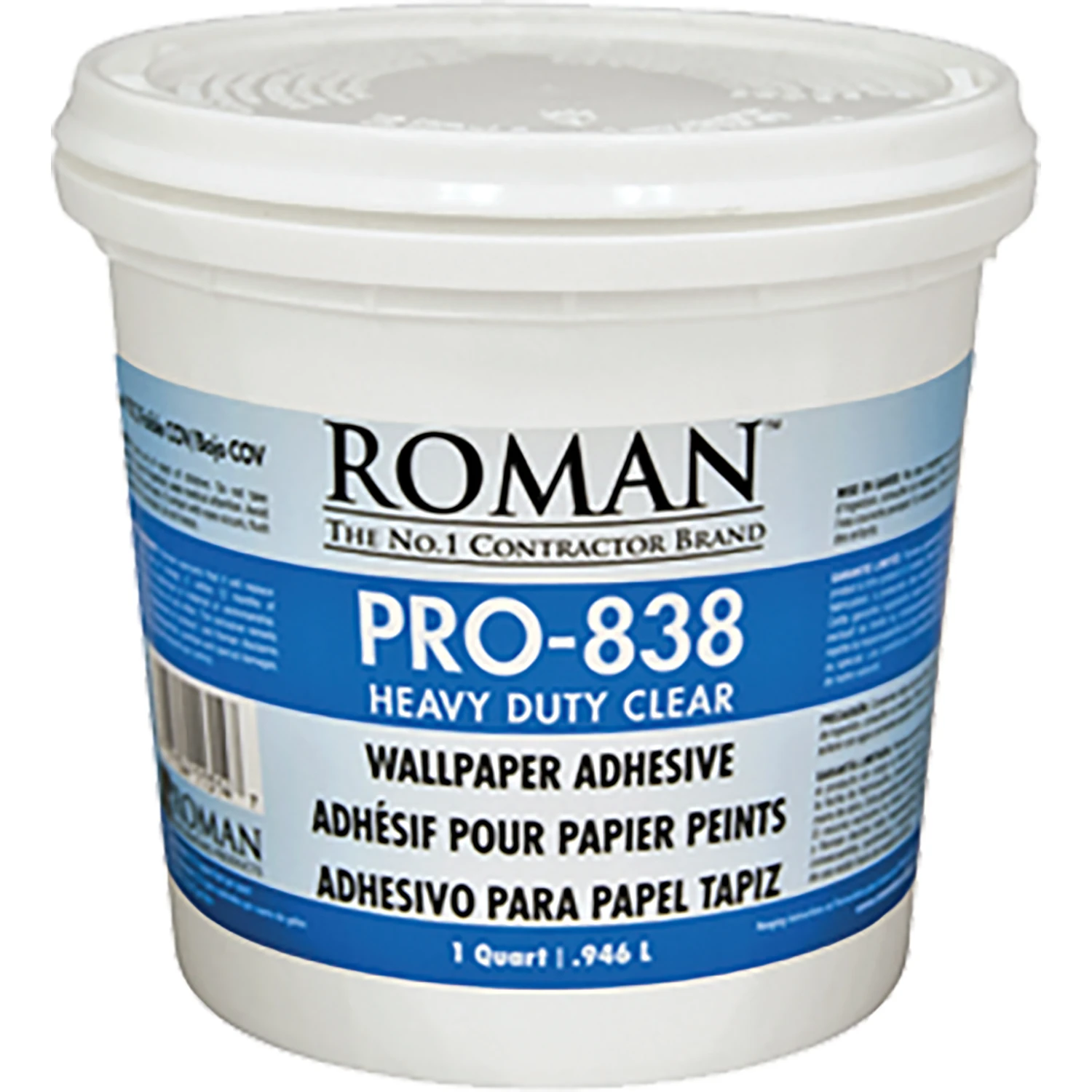 Roman Pro-838 High Strength Modified Starches Adhesive 1 Quart For Wallcovering