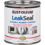 Leakseal Brush Flexible Rubber Coating, 8 Fl. Oz., Paintable Finish, Black