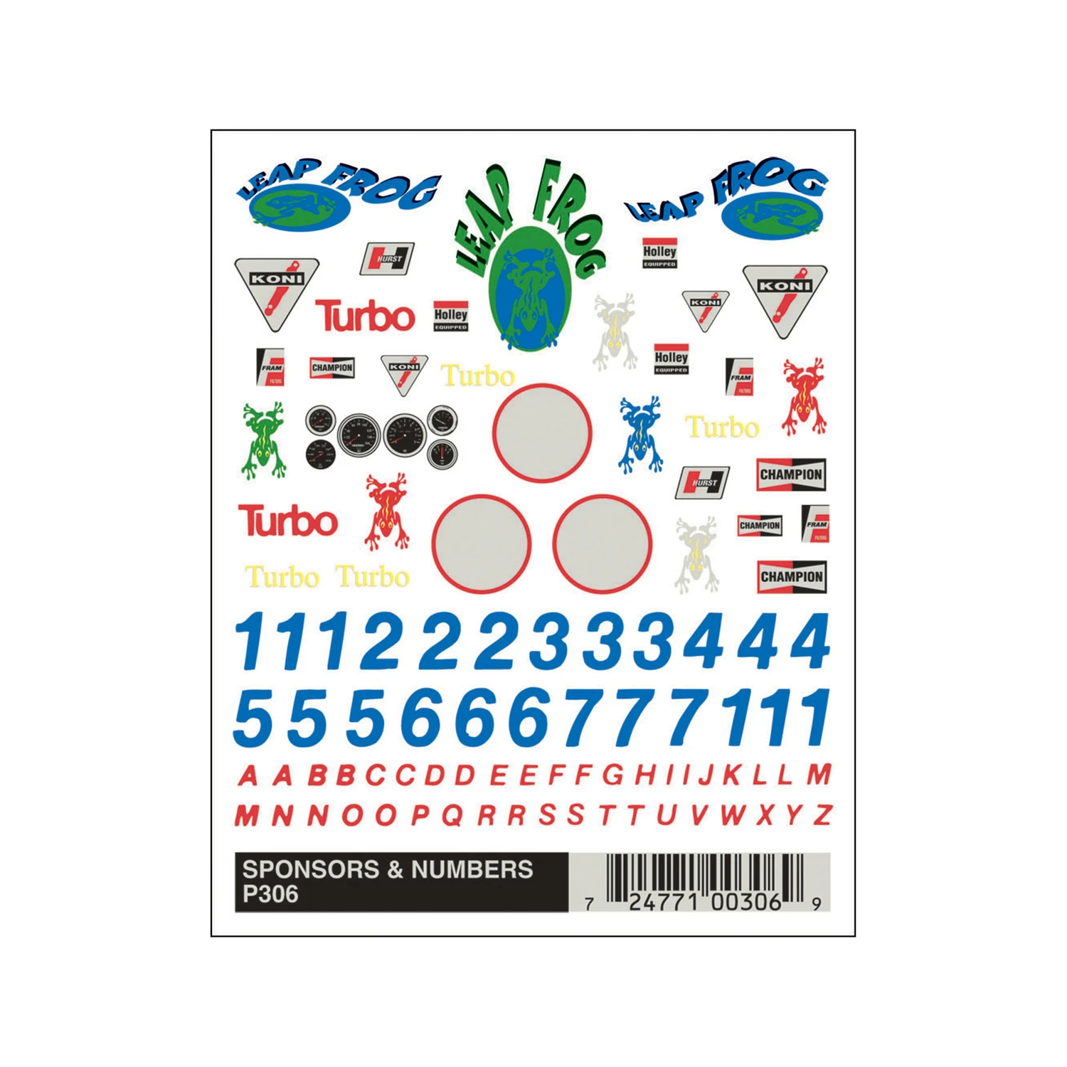 Dry Transfer Decal Set For Customizing Racers - Multicolored Graphics