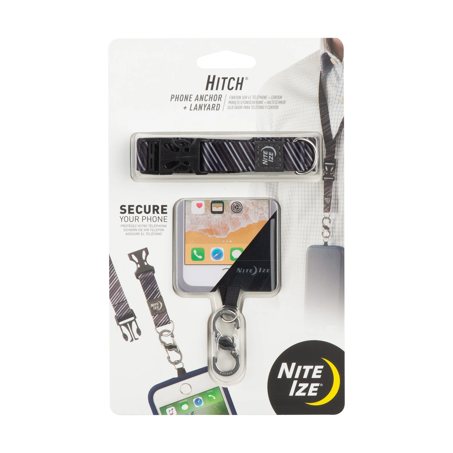 Hitch Cell Phone Anchor And Lanyard For Secure Mobile Device Attachment
