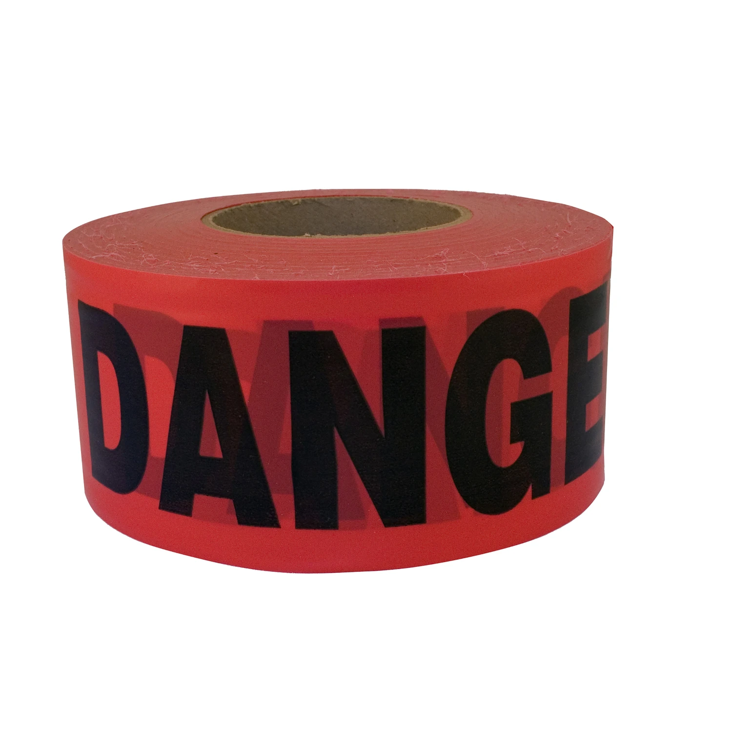 Danger Barricade Tape, Red Weatherproof Vinyl, 3 In. X 1,000 Ft.