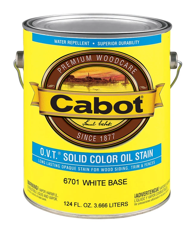 O.v.t. Solid-color Oil-based Wood Stain White Tint Base 1 Gallon