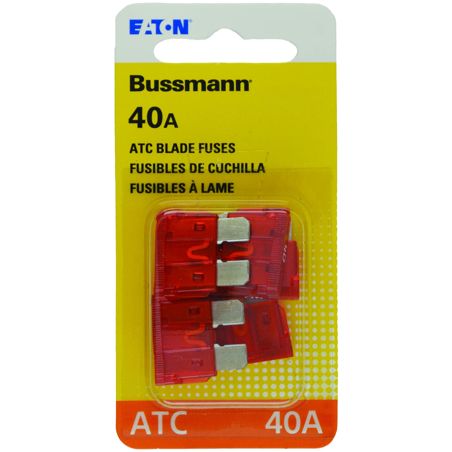 Atc Fast-acting Blade Fuse, Clear, 40-amp, 5-pk.