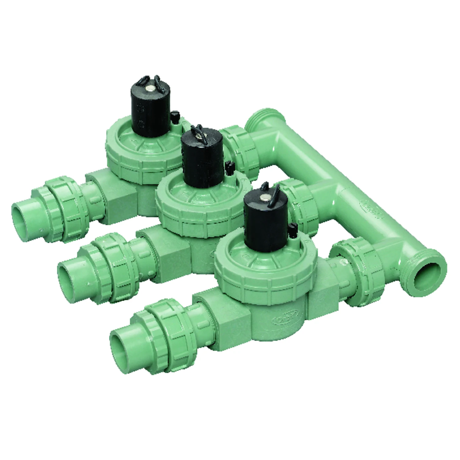 Underground Sprinkler Manifold With Three Valves For Irrigation Systems